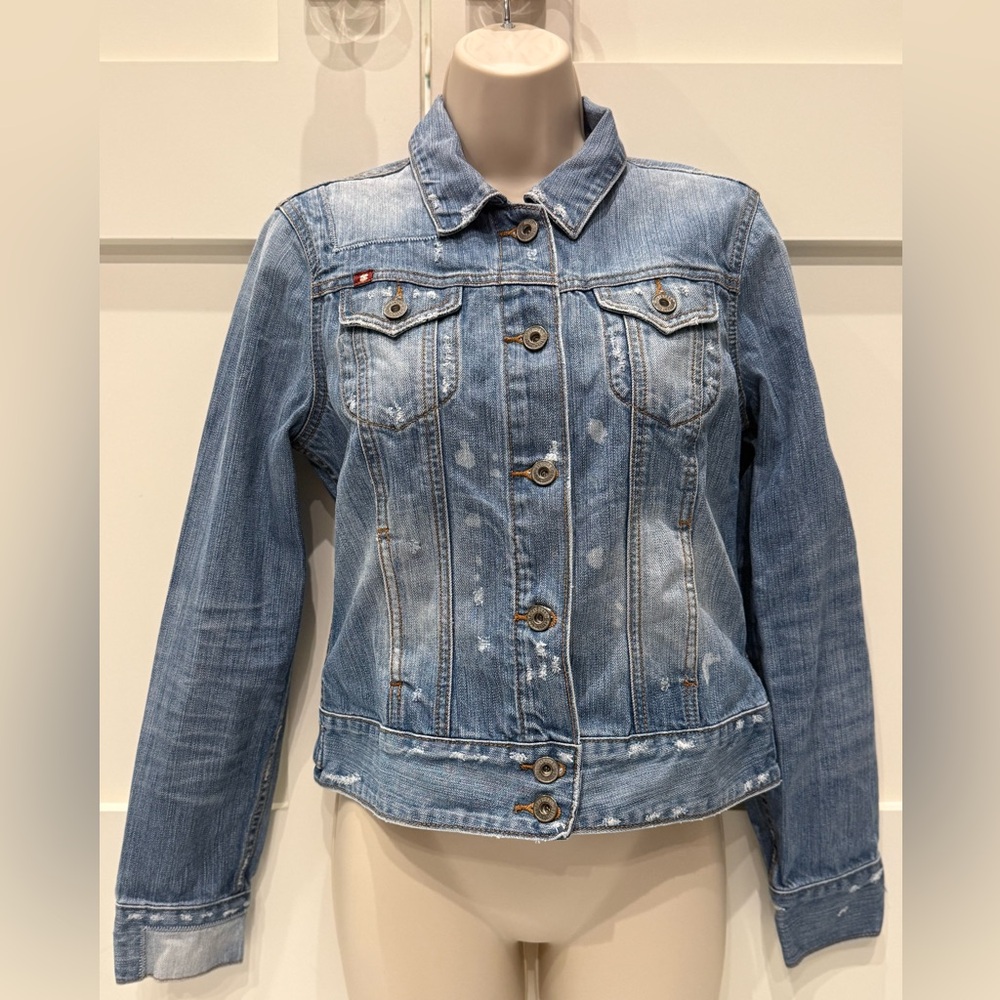 Vintage Lucky Brand denim Jean Jacket, S, women’s distressed - Picture 4 of 12